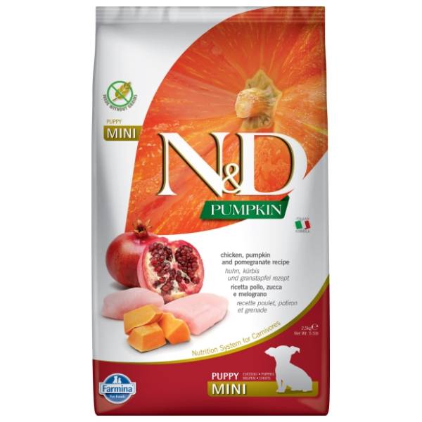 N&D Pumpkin mini puppy hrana za pse piletina i nar 2,5kg