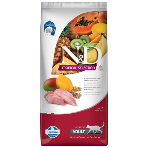 N&D Tropical hrana za mačke piletina 10kg