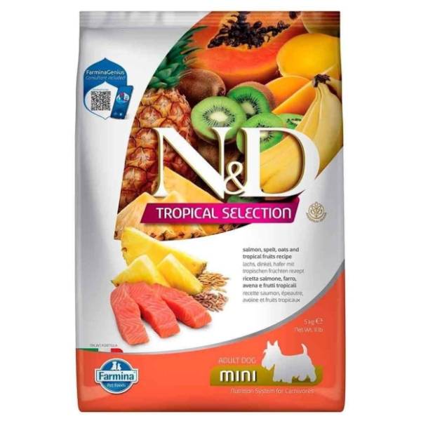 N&D Tropical mini hrana za pse losos 5kg
