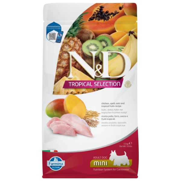 N&D Tropical mini hrana za pse piletina 1,5kg