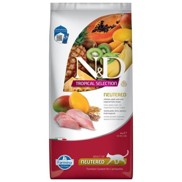 N&D Tropical neutered hrana za mačke piletina 10kg