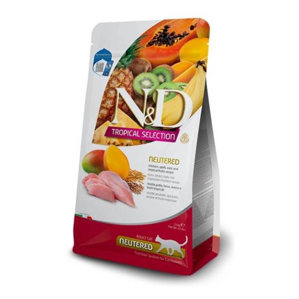 N&D Tropical neutered hrana za mačke piletina 300g
