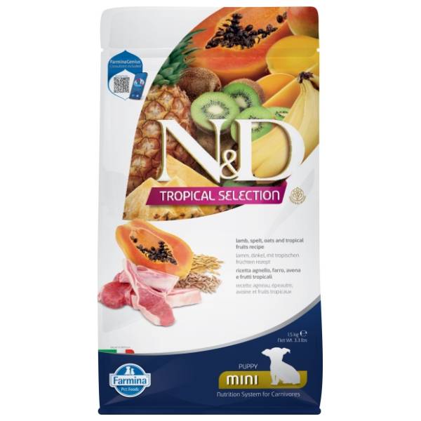 N&D Tropical puppy mini hrana za pse jagnjetina 1,5kg