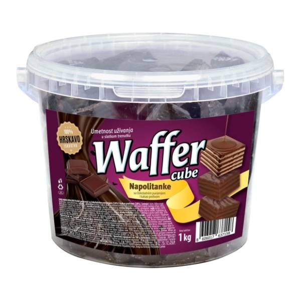 Napolitanke WAFFER čoko prelivena kocka 1kg