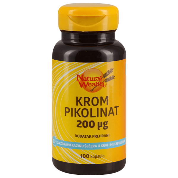 NATURAL WEALTH Hrom pikolinat 200mcg kapsule 100kom