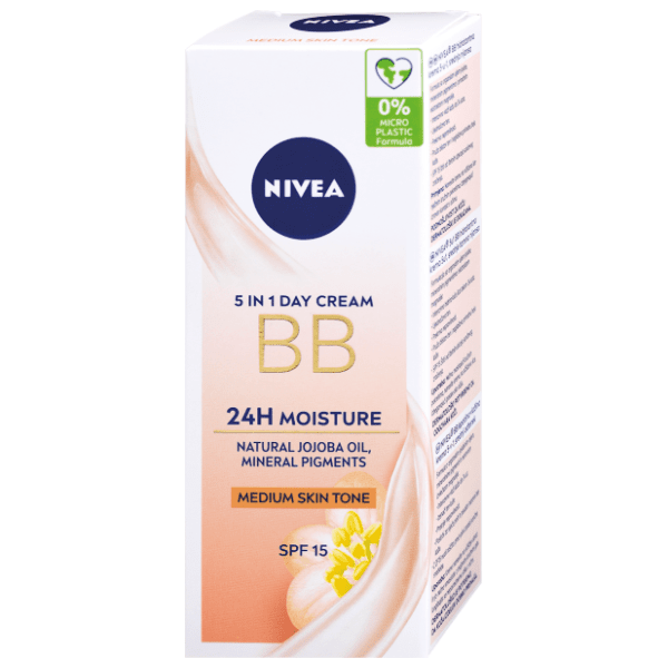 NIVEA BB tonirana krema medium SPF15 50ml + dvofazni losion za oči 125ml