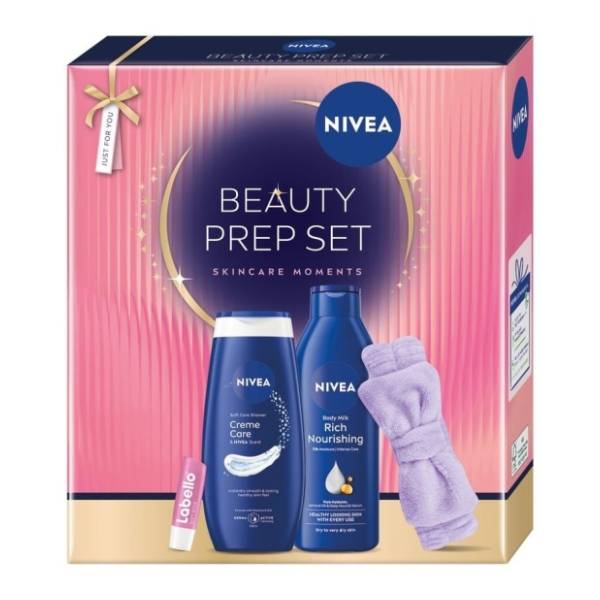 NIVEA set Xmas 2026 beauty prep (kupka, mleko za telo, labelo, peškir)
