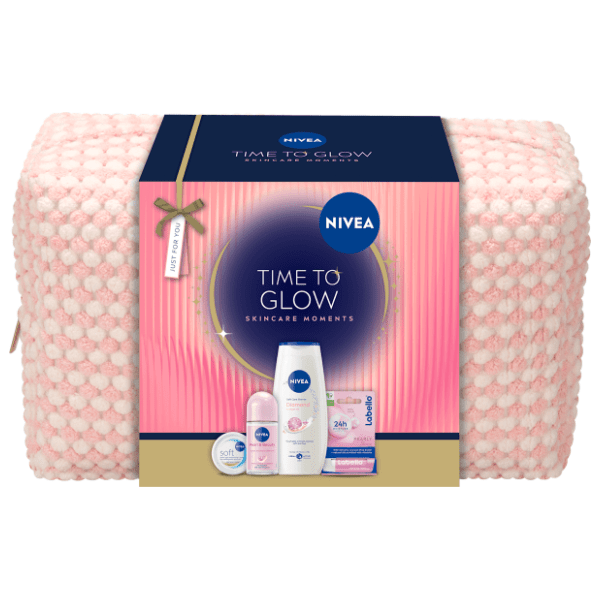 NIVEA set Xmas 2026 time to glow (krema, roll-on, labelo i kupka)