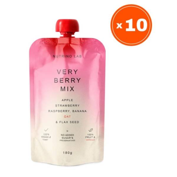 NUTRINO Lab voćni pire Very berry mix 10x180g
