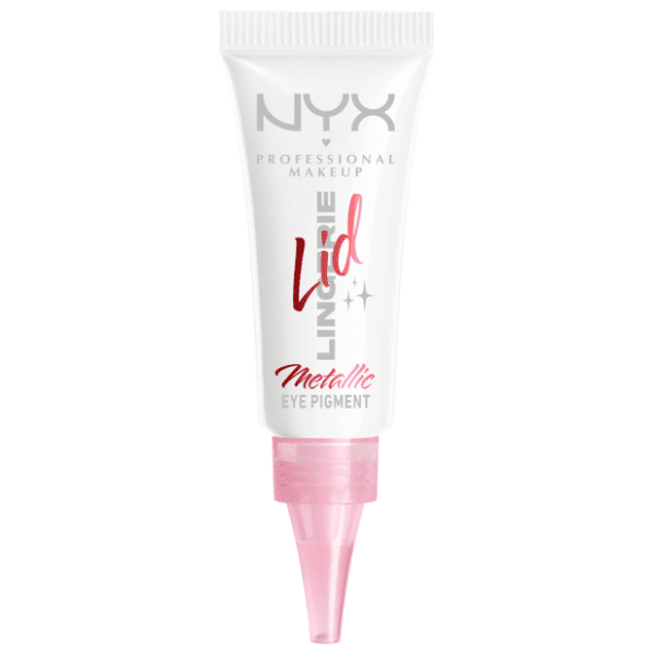 NYX Lid lingerie metallic tečna senka za oči 01 satin silver