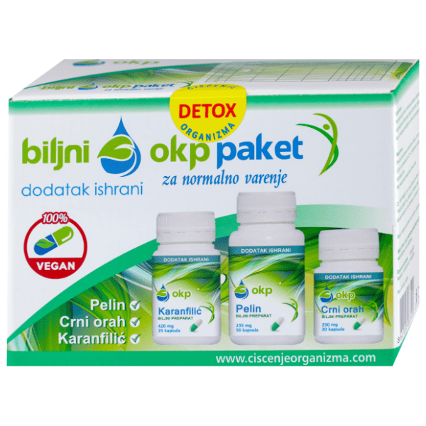 OKP Detox biljni paket pelin, crni orah, karanfilić 1kom