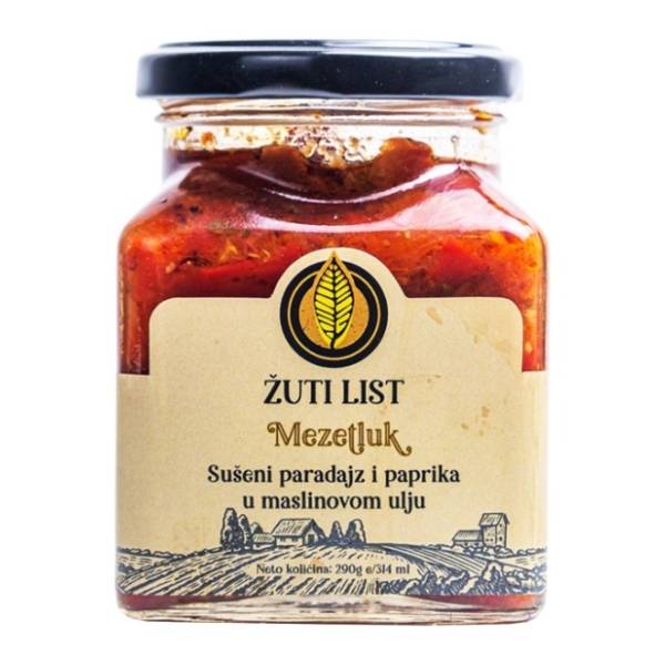 Paprika i sušeni paradajz ŽUTI LIST mediteranski mezetluk 290g