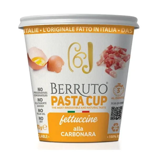 Pasta cup BERRUTO Fettuccine alla carbonara 70g
