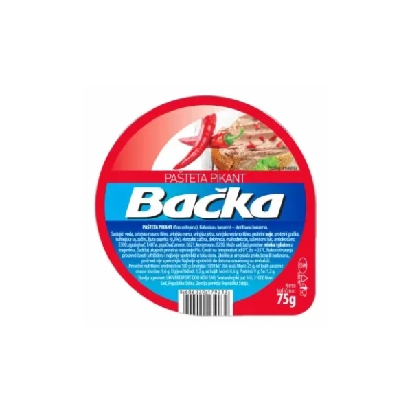 Pašteta BAČKA pikant 75g