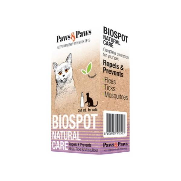 PAWS&PAWS Biospot ampula protiv parazita za mačke 3x1ml