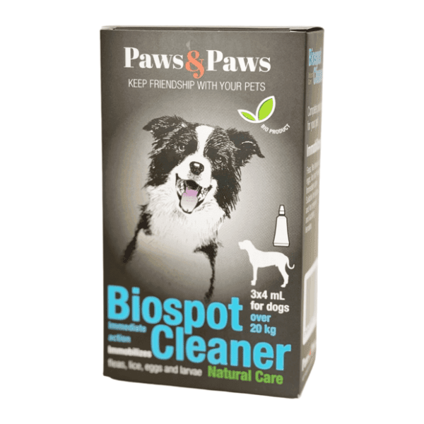 PAWS&PAWS Biospot cleaner antiparazitske ampule za pse preko 20kg 3x4ml