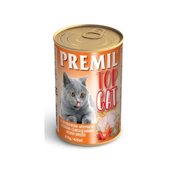 PREMIL Top cat hrana za mačke piletina 415g