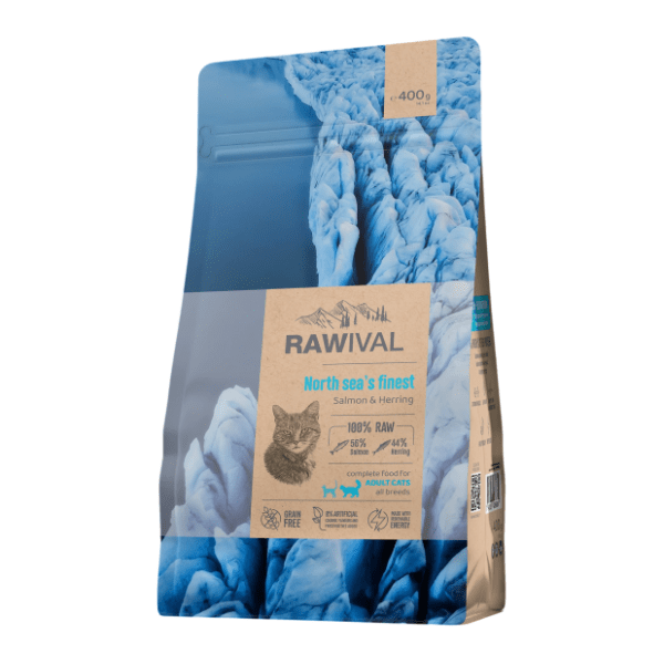 RAWIVAL North sea’s finest adult hrana za mačke losos i haringa 400g
