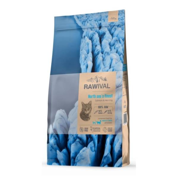 RAWIVAL North sea’s finest adult hrana za mačke losos i haringa 5kg