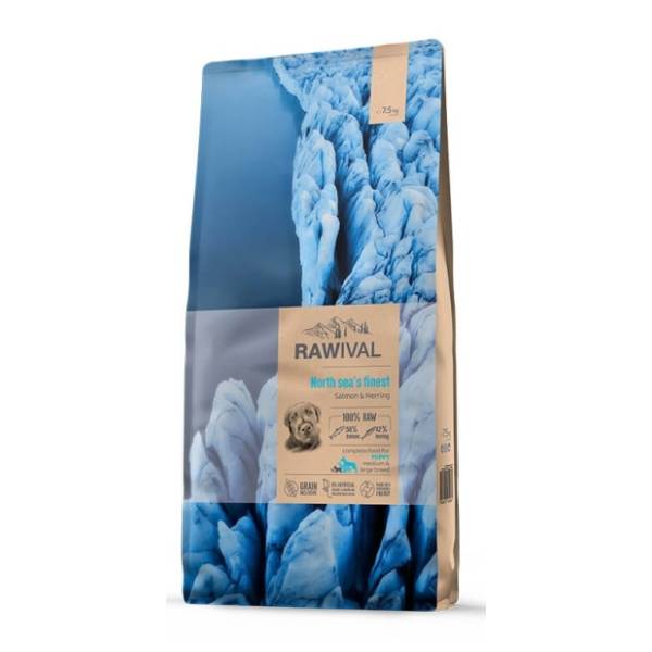 RAWIVAL North sea’s finest puppy hrana za velike pse losos i haringa 7,5kg