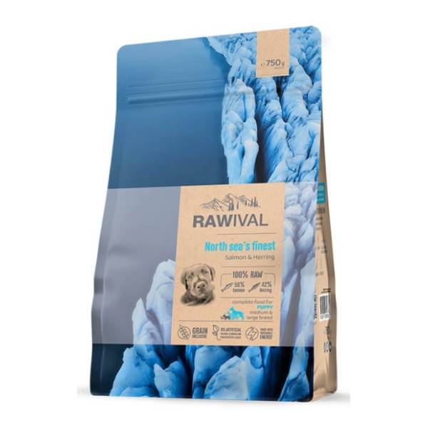 RAWIVAL North sea’s finest puppy hrana za velike pse losos i haringa 750g