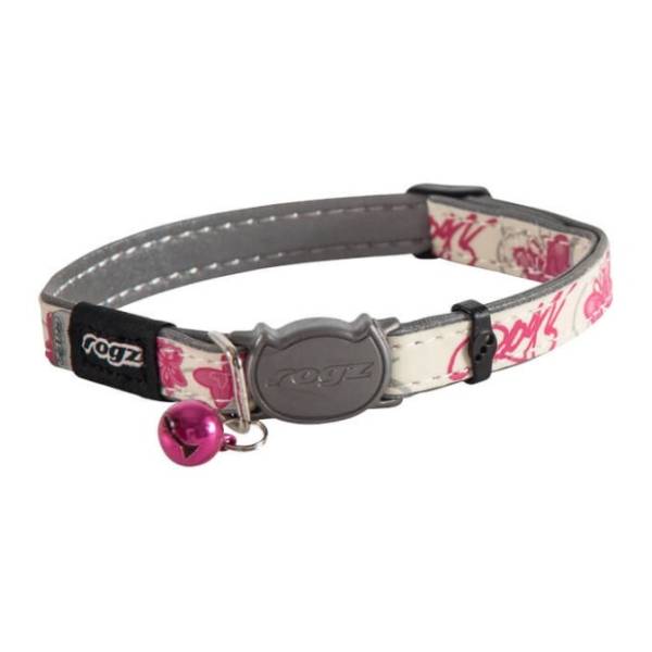 ROGZ Glow cat pink butterflies ogrlica koja svetli u mraku