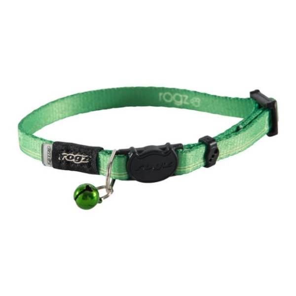 ROGZ Kiddy cat ogrlica za mačke 20–31cm zelena