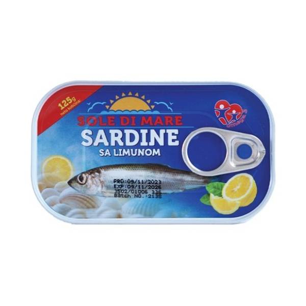 Sardina SOLE DI MARE sa limunom 125g