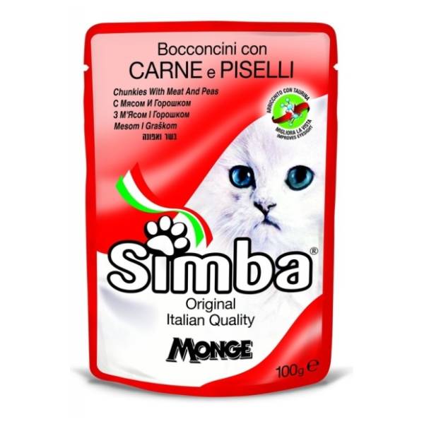 SIMBA sos za mačke meso i grašak 100g