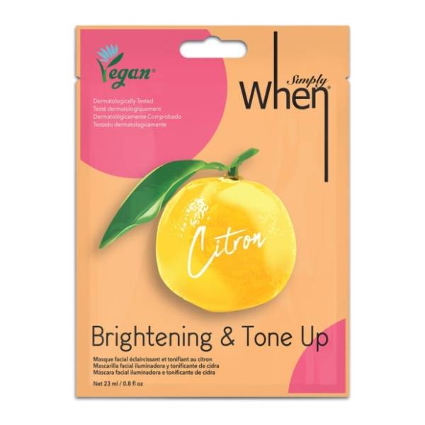 SIMPLY WHEN Citron brightening & tone up maska za lice 23ml