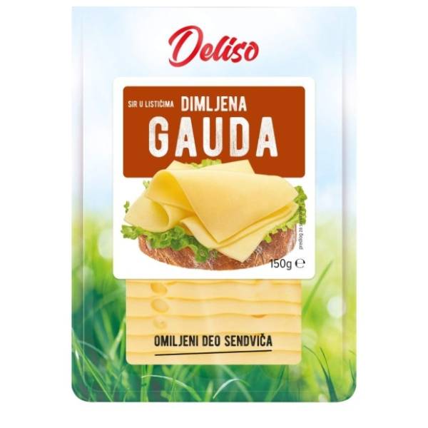 Gauda DELISO dimljena slajs 150g