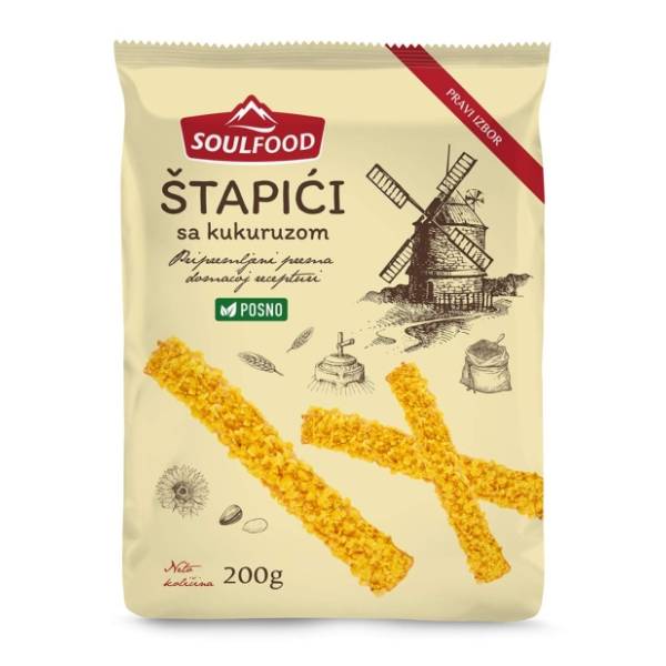 SOULFOOD štapići sa kukuruzom 200g