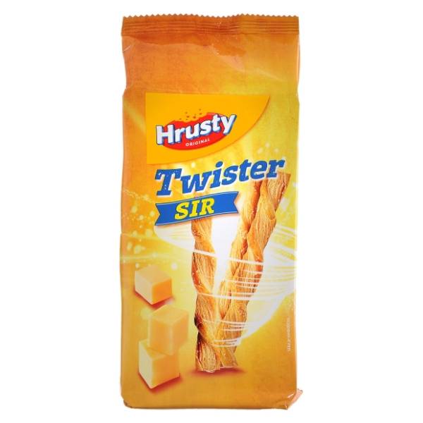 Štapići HRUSTY Twister lisnati sir 150g