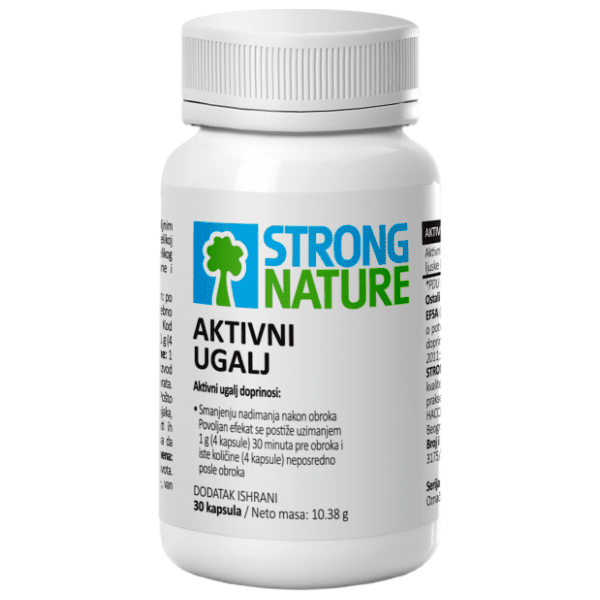STRONG NATURE Aktivni ugalj kapsule 250mg 30kom