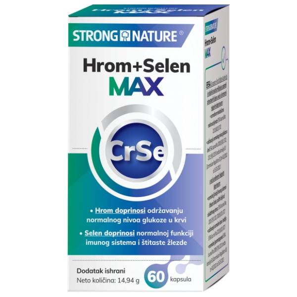 STRONG NATURE Hrom + selen max kapsule 60kom