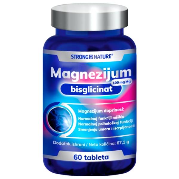 STRONG NATURE Magnezijum bisglicinat 100mg tablete 60kom