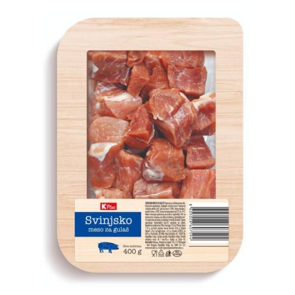 Svinjsko meso K PLUS za gulaš 400g
