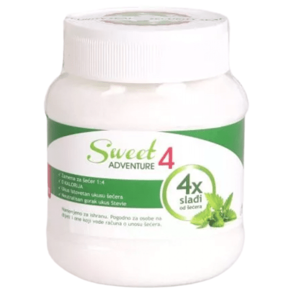 SWEET ADVENTURE 4 eritrol i stevia zaslađivač 250g