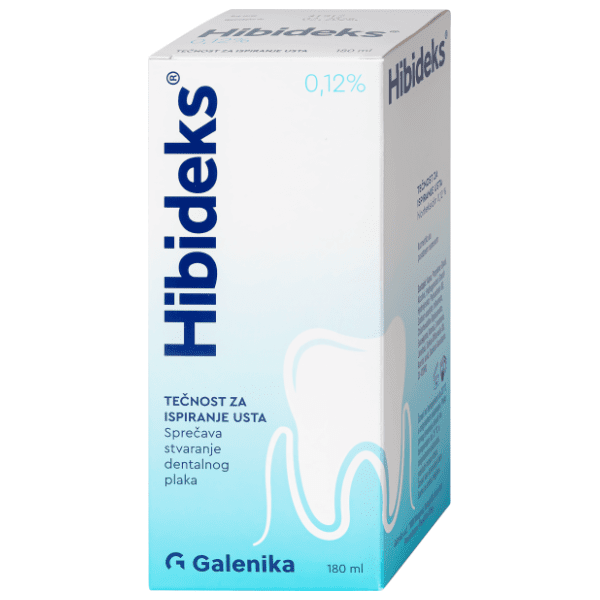 Tečnost za ispiranje usta GALENIKA Hibidex 0,12% 180ml