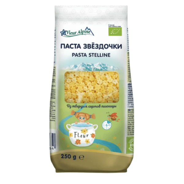 Testenina FLEUR ALPINE od durum pšenice zvezdice  250g