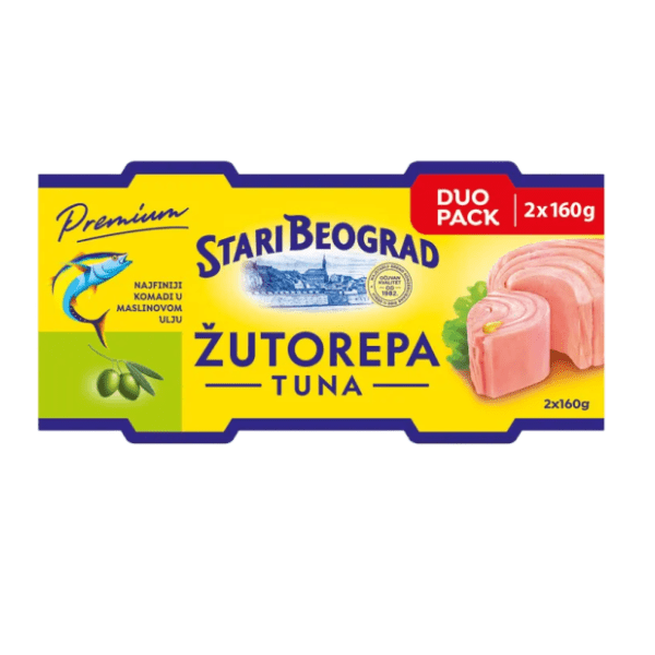 Tuna STARI BEOGRAD žutorepa u maslinovom ulju 2x160g