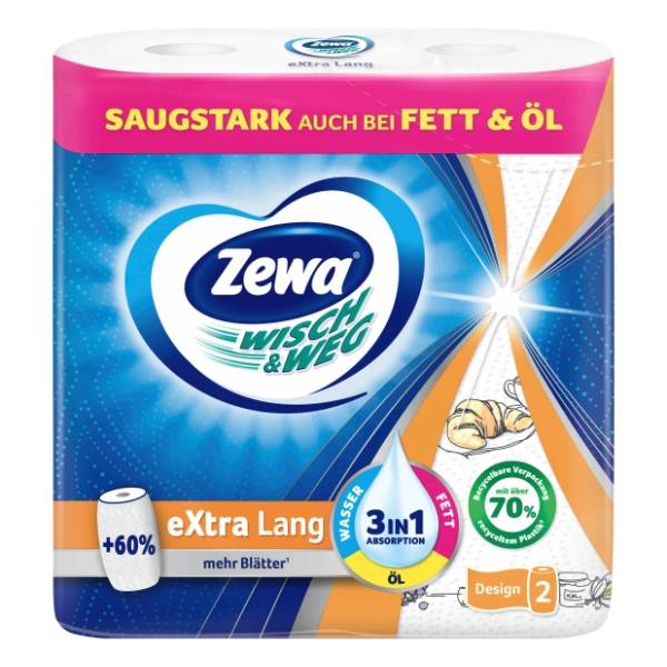 Ubrus ZEWA Wish & weg extra long 2sloja 2kom