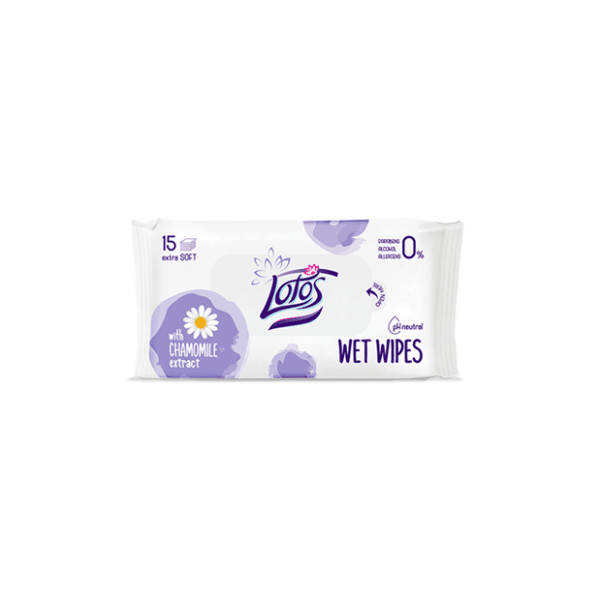 Vlažne maramice LOTOS kamilica 15kom