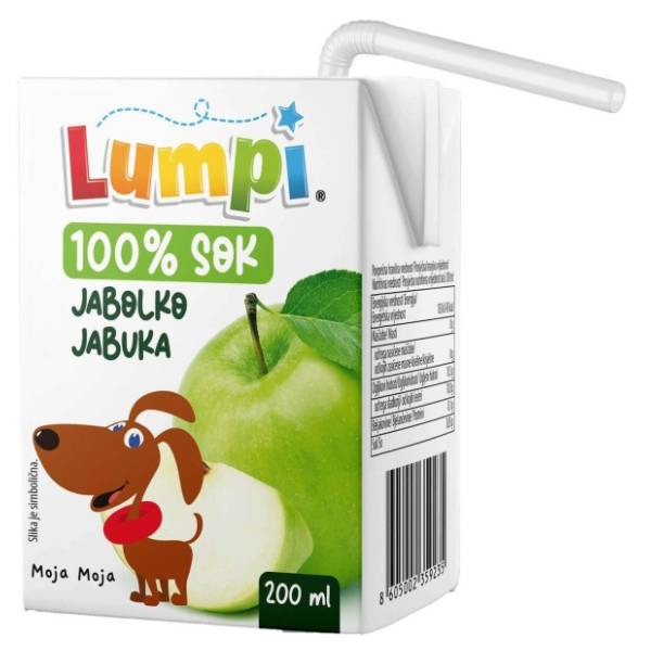 Voćni sok LUMPI jabuka 100% 200ml