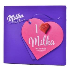Bombonjere MILKA I Love Milka strawberry 120g