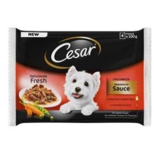 CESAR meso i povrće u sosu 4x100g
