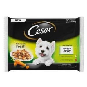 CESAR meso i povrće u želeu 4x100g