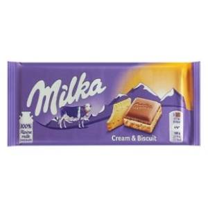 Čokolada MILKA cream & biscuit 100g