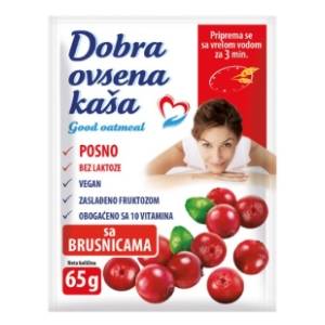 DOBRA ovsena kaša brusnica 65g