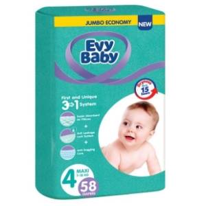 EVY BABY pelene 3u1 sistem 4 maxi 58kom